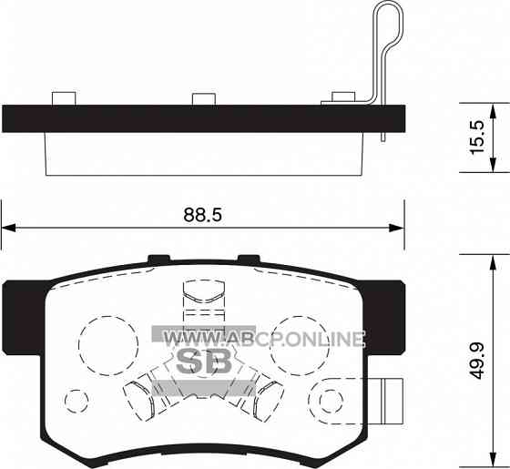 SP2116 колодки задние Mitsubishi Старобешево