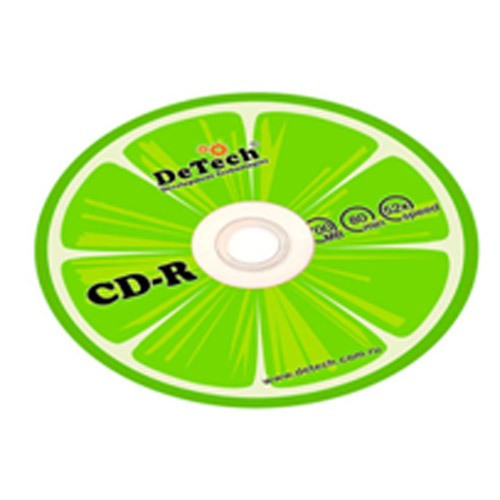 CD-R диск чистый DeTech 700MB/80MIN 52x + конверт Донецк - изображение 1
