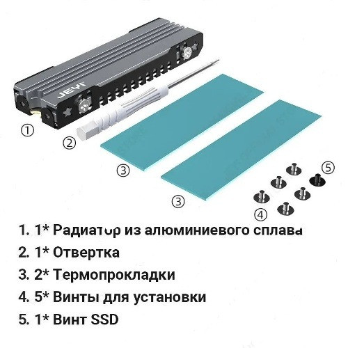 Радиатор для SSD M.2 2280 JEYI Donetsk - photo 1