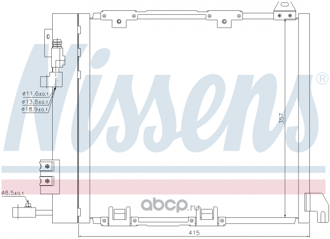 Nissens 94385 Конденсор Astra g 98- Starobesheve - photo 1