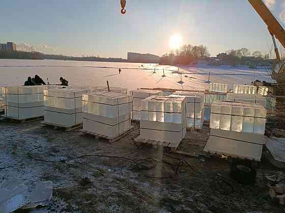 Лед,блоки льда для скульптур, лед строительный 